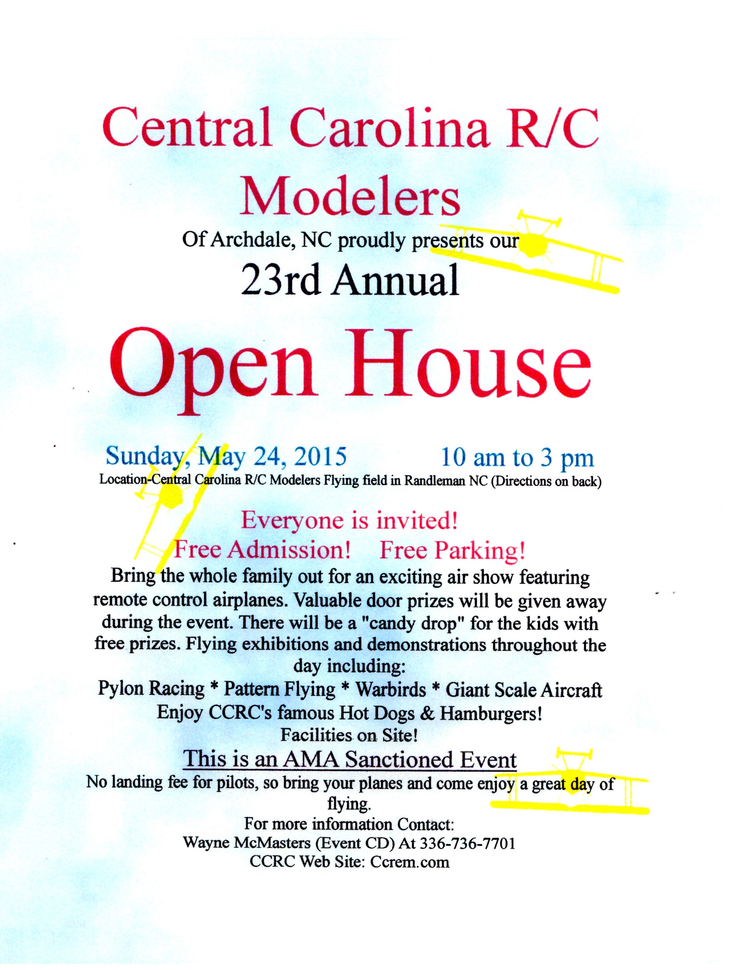 23rd Annual Central Carolina RC Open House